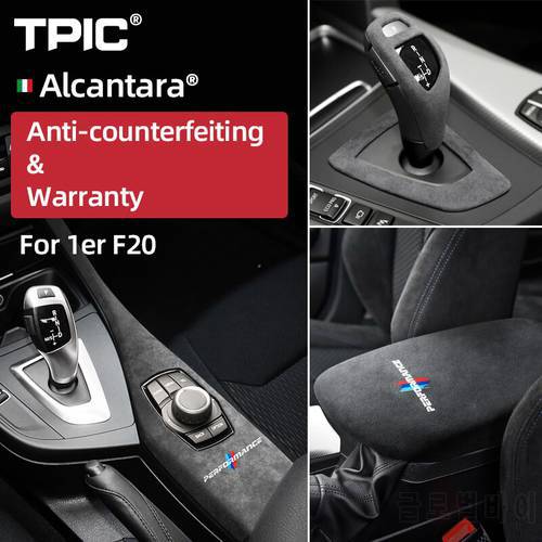 TPIC Alcantara Suede For BMW F20 118i F21 F22 F23 1 2 Series Interior Trim ABS Cover M Performance Sticker Car Accessories
