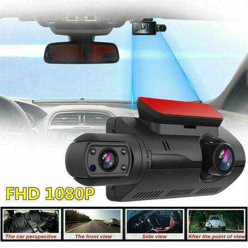 Full HD 1080P Dash Cam Video Recorder Driving For Front And Rear Car Recording Night Wide Angle Dashcam Video Registrar Car