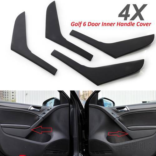 Car Interior Door Armrest Handle Strips Cover Replacement For VW Volkswagen GOLF 6 2009 2010 2011 2012 2013 Car Styling Moldings