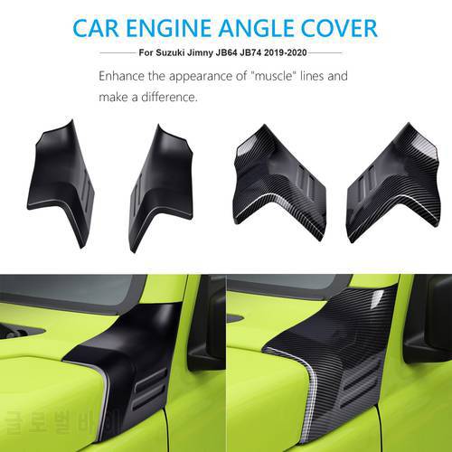 For Suzuki Jimny JB64 JB74 2018-2020 Auto Styling Mouldings Accessories Car Engine Angle Cover Hood Decoration Cover Trim