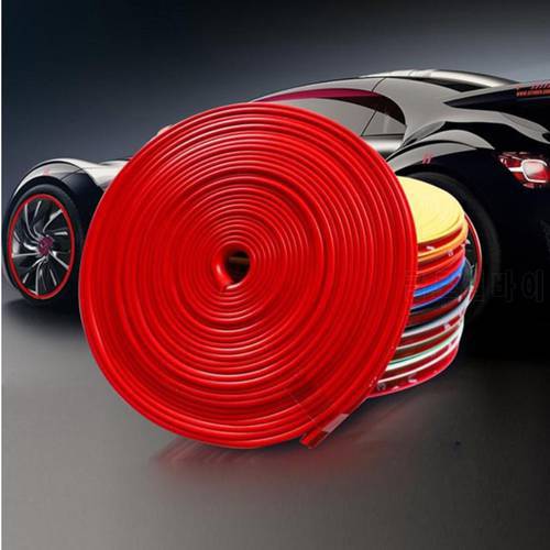 2021 High Quality 8M/ Roll Rimblades Car Vehicle Color Wheel Rims Protectors Decor Strip Tire Guard Line Rubber Moulding Trim