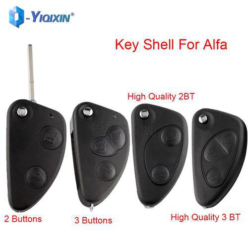 YIQIXIN Fob Replacement Case SIP22 Blade Cover For Alfa Romeo 147 156 166 GT Model 2 3 Buttons Flip Remote Car Key Folding Shell