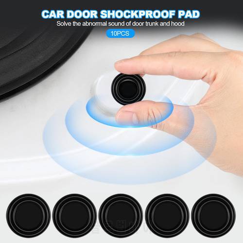 10pcs Car Door Anti-shock Silicone Pad Universal Anti-Noise Buffer Gasket Auto Soundproof Crash Pad Anti-collision Door Sticker