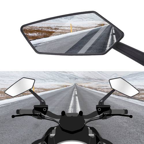 FORAUTO Motorcycle Rearview Mirrors Black Adjustable For Cafe Racer Side Mirrors Universial Motorcycle Accessories