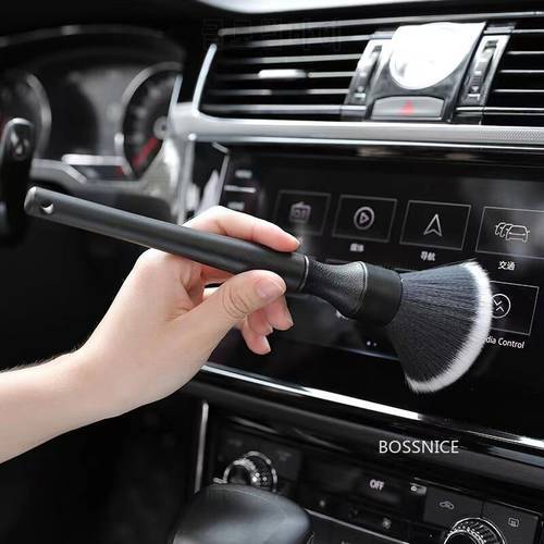 Bossnice Car Detailing Brush Super Soft Auto Interior Detail Brush With Synthetic Bristles Car Dash Duster Brush Accessories