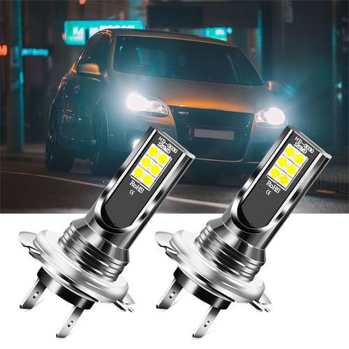 2pcs H7 Car LED Fog Lights Bulbs DC12V Auto Fog Lamp For bmw X1 X3 X4 X5 X6 X7 e46 e90 f20 e60 e39 f10 audi a4 a6 q5 a3 Benz