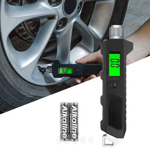 Digital Tire Pressure Gauge 230 PSI 4 Settings Heavy Duty Non-Slip For Car Bicycle With Larger Backlit LCD Flashlight
