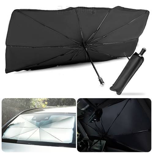 2022 Summer Car Foldable Front Windshield Sunshades Interior Sun Shade Parasol Cover for Front Window UV Protection Sun Visor