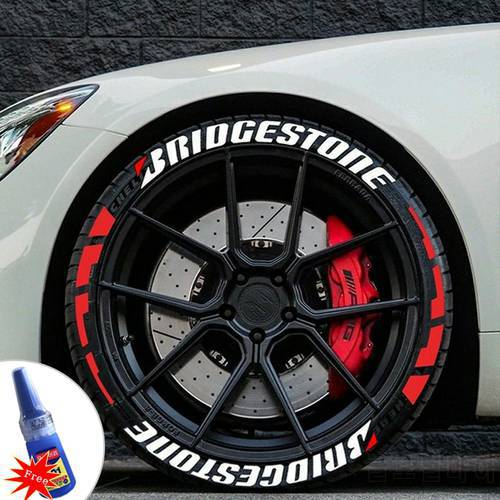 Tire Letter Stickers 3D Waterproof Brand Letter Stickers Decorative for Racing Tires of The Same Type Stickers