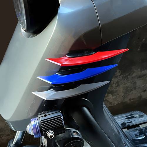 2pcs Universal Motorcycle Winglet Aerodynamic Spoiler Wing Side Spoiler Sticker Dynamic Wing For Motorbike Scooter