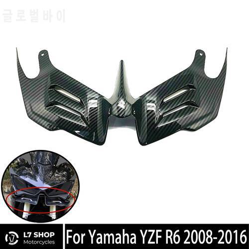 Motorcycle Accessories Carbon Fiber Design Small Wings Aerodynamic Cover Fit For YAHAMA YZF R6 2008 2009 2015 2016