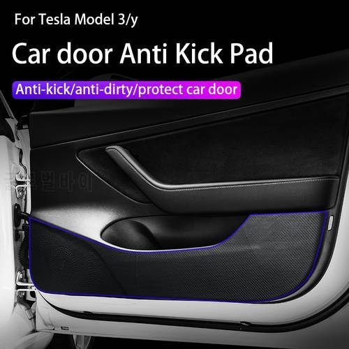 model 3/y car door anti-kick pad Invisible protective anti-kick pad For tesla model 3/model y Car Interior Accessories
