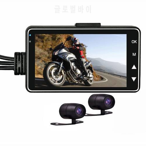 GEARELEC 1080P FHD Motorcycle Dash Cam 3 Inch Display Waterproof View Video Recorder DVR System With WDR G-Sensor Loop Recording