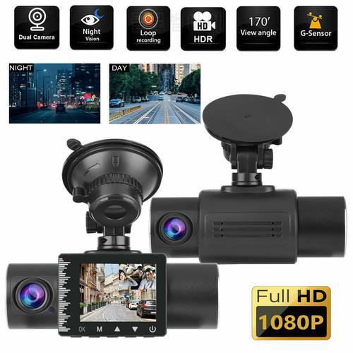 Car DVR Dash Cam Vehicle Camera 1080P Full HD Auto Video Recorder Parking Monitor Front And Inside Camera Night Vision G-sensor