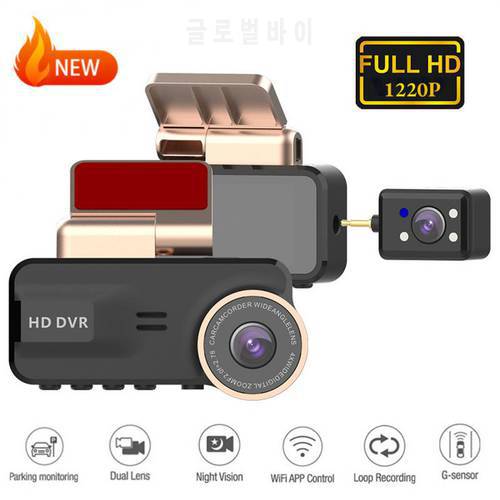 WIFI Car Dash Camera Front and Rear View Dash Cam for Car Auto Video Dvr Driving Recorder Night Vision Black Box Vehicle Camera
