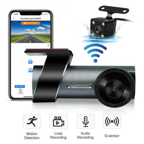 WIFI Dual Dash Cam for Car USB1080P Car Camera Driving Recorder Auto DVR Dashboard Camera Front and Rear View Car Digital Video