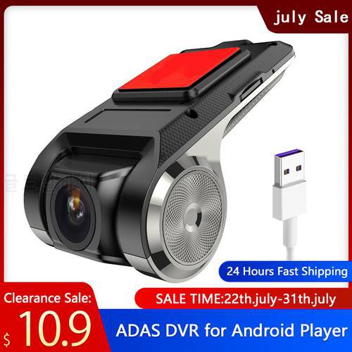 Dash Cam ADAS Car DVR ADAS Dashcam DVRs Video HD 720P USB TF Card 16G/32G Auto Recorder for Android Multimedia Player DVD