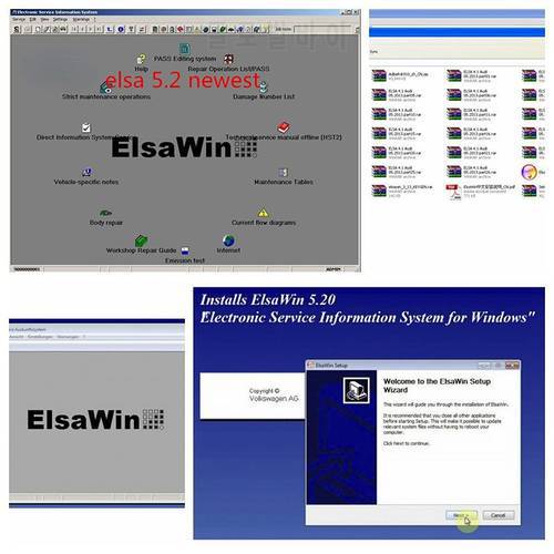 2022 Hot ElsaWin 6.0 Auto Repair Software Work For V-W 5.3 For Audi Elsa Win 6.0 for Vw Auto Repair Diagnostic Tools CD DVD