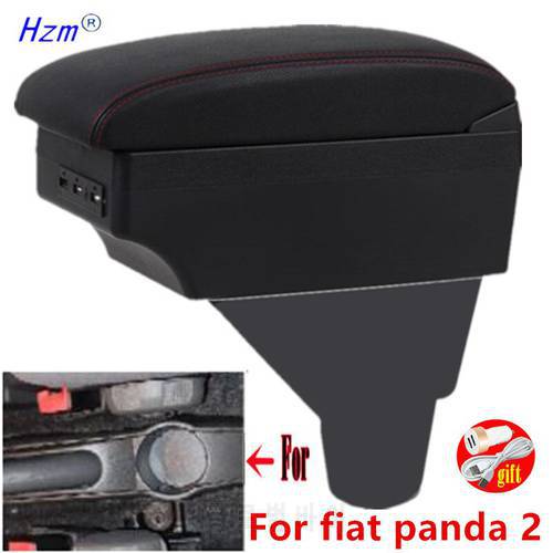 For fiat panda 2 Armrest box For Fiat Panda armrest box Center console Storage box with USB interface interior car accessorie