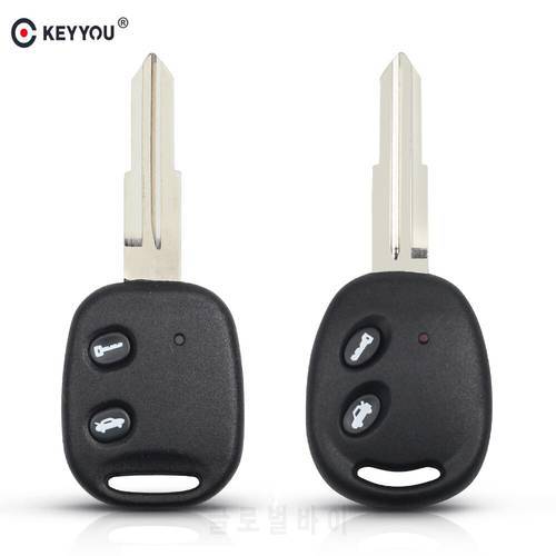 KEYYOU Car Key Shell 2 Buttons Remote Case For Chevrolet LOVA Sail Epica Lechi Spark Uncut Blade Auto Key Shell Replacement