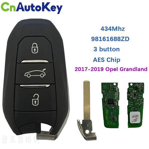 CN028016 Original Replacement Remote Key For Opel Grandland X 2017 - 2019 Corsa F Crossland X Smart Auto Key Fob 98161688ZD IM3A