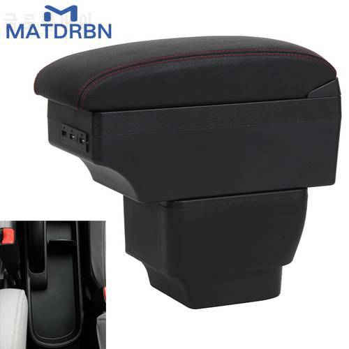 For Mazda Mazda2 Car Armrest Box Retrofit Parts Storage Accessories Interior Details Central Store Content Box USB Interface