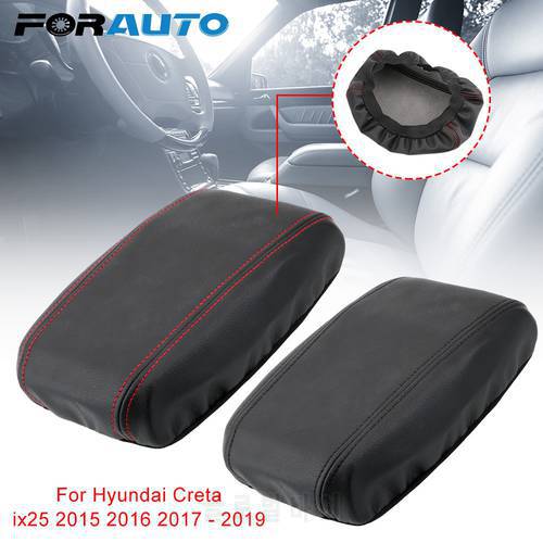 Car Centre Armrest Mat Universal Interior Auto Armrests Cushion Storage Box Cover Mats For Hyundai Creta ix25 2015 - 2019