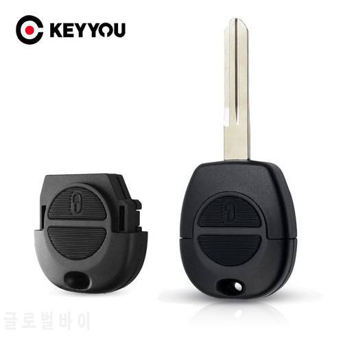 KEYYOU Good Quality 2 Buttons Remote Car Key Shell Fob Case For Nissan Micra Almera Primera X-Trail Replacement