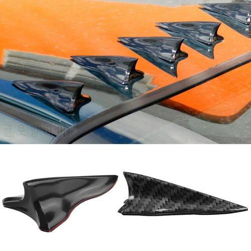 Stylish Carbon Fiber Shark Fin Wing Car Vehicle Roof Top Spoiler Decoration Auto Replacement Parts