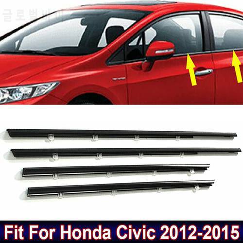Car Sealing Strip Fit For Honda Civic 2012-2015 Waterproof Auto Door Window Glass Seal Belt Trim Sealing Strips Car Accessories
