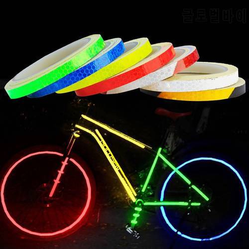 Reflective Night Riding Glow Bike Stickers Safety Tape 5M Car Motorcycle Glow In The Dark Stickers Cycling Fluorescent Tape