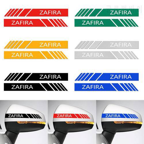 2PCS Car Rearview Mirror Side door Front Bumper Stickers Body Styling For OPEL Zafira