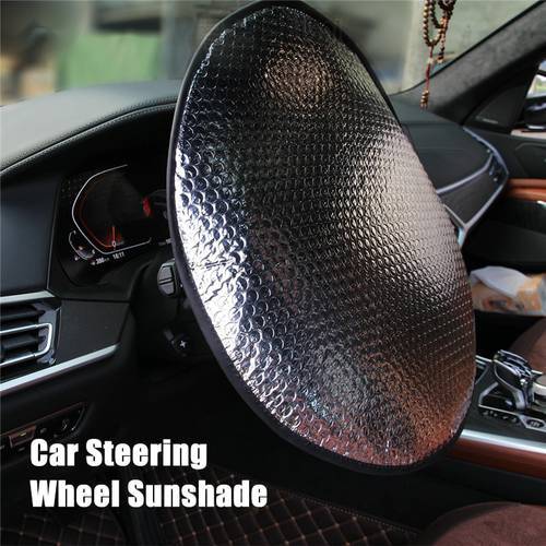 Universal Car Steering Wheel Cover Summer Sunscreen SunShade Aluminum Film Reflective Heat Insulation Interior Accessories