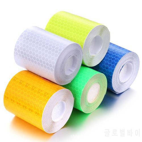 5cm*100cm Car Reflective Tape Sticker Safety Mark Car Self Adhesive Warning Protective Tape Strip Film Auto Motorcycle Sticker