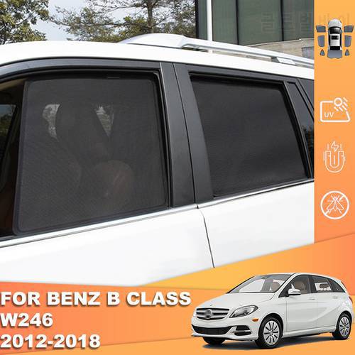 For Mercedes Benz B Class W246 2011-2019 200 220 Car Sunshade Visor Magnetic Front Windshield Curtain Rear Side Window Sun Shade