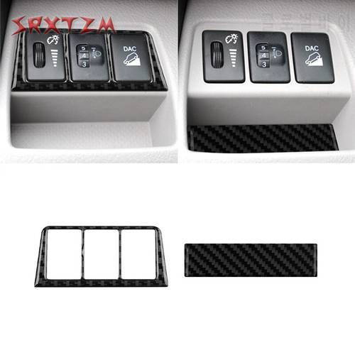 For Toyota RAV4 2006-2012 Carbon Fiber Switch Cover Trim Panel Frame Sticker Car Interior Accessories