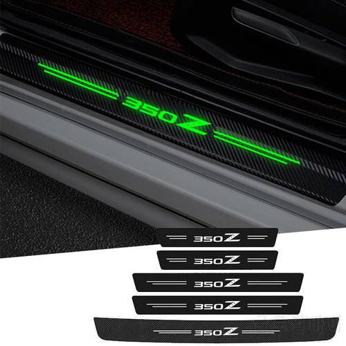 Luminous Decals for Nissan 350Z Logo 370Z Juke Micra Serena Versa Kicks Car Door Sill Strip Tape Threshold Stickers Interior