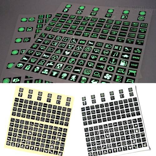 132pcs Car Boat Switch Stickers Fuse Box Labels PVC Vinyl Decals Instrument Board Panel Stickers Universal Interior Accessories