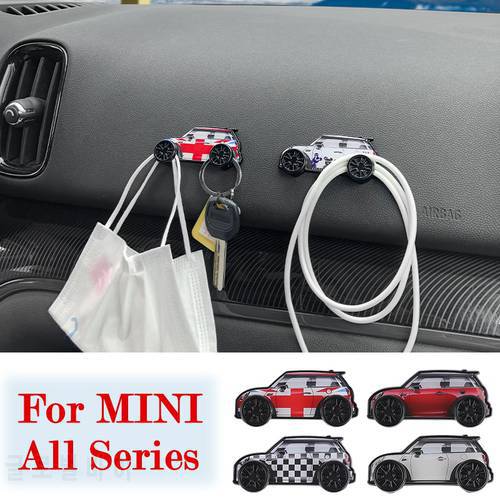 Car Metal Hook Car Wire Clip Multifunctional Epoxy Storage Sticker For BMW MINI Cooper S F54 F55 F56 F60 R56 R60 Car Accessories