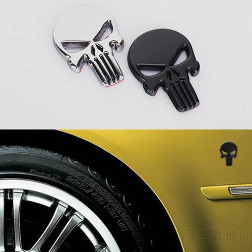 3D Metal Skull Car Trunk Sticker For Jaguar F-Type XJ XK X-Type I-Pace E-Pace F-Pace XF XE 2021 2020 2019 2018 2017 Accessories