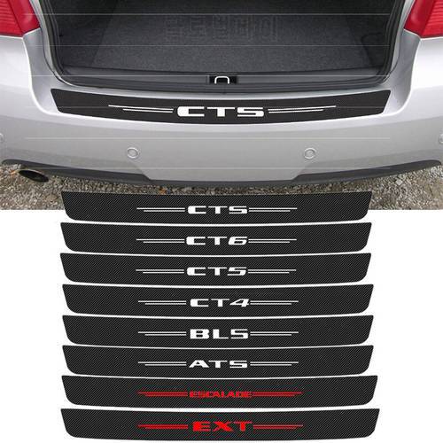 1PC Car Rear Trunk Threshold Decals for Cadillac XT4 XT5 CTS CT6 XTS Escalade ATS SRX XLR SLS SLR STS Deville Protective Sticker
