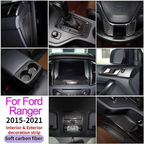 For Ford Ranger Wildtrak Car Central Control Instrument Panel Steering Wheel Navigation Interior Decorative Sticker Accessories