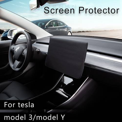 vxvb New For Tesla Model 3 2021 Accessories Model Y Sleeve Slip On Sunshade Screen Protector Waterproof Fabric Navigation Cover