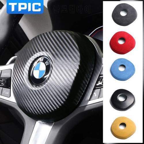 TPIC Alcantara For BMW F40 G20 G28 G30 G38 G11 G12 G30 G32 G38 X4 G02 Steering Wheel Decorative Cover Trim Sticker Accessories