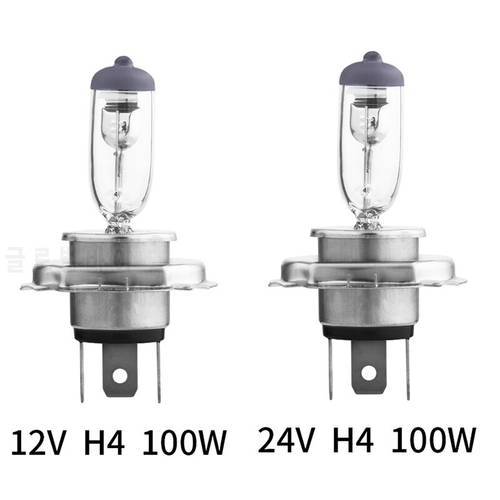 2Pcs 24v H4 100W Halogen Xenon Car Light Bulb 12V H4 High Low Beam Car Headlight Lamb Factory Price Car Styling Parking