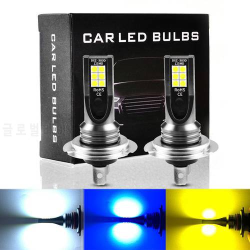 2Pcs H7 H8 H11 HB3 9006 9005 LED Lamp Super Bright 3030SMD Car Fog Lights 6000K White Driving Running Bulbs for Auto Automotive