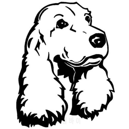 Black/Silver Cocker Spaniel Dog Car Stickers Lovely Vinyl Decal Car Styling Motorcycle Decoration 12.6*16CM