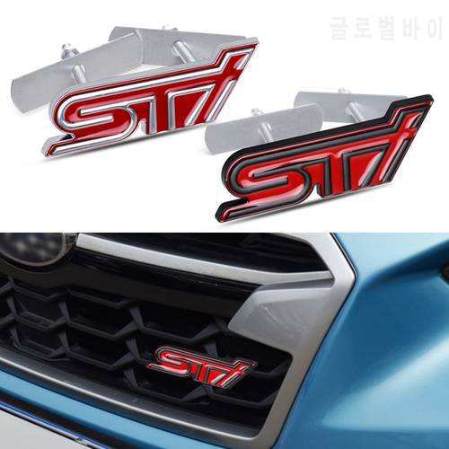 3D Metal STI Emblem Car Styling Body Trunk Stickers Front Grille Badge For Subaru XV Legacy Forester Impreza STI WRX Accessories