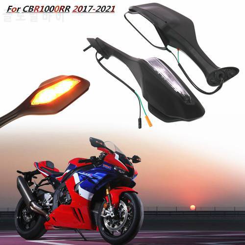 For Honda CBR1000RR CBR 1000 RR 2017 2018 2019 2020 Motorcycle LED Turn Signal Rear View Mirrors