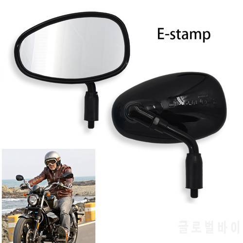 E stamp 10mm Universal Vintage Oval Motorcycle Back Rearview Mirror for Prince Suzuki GV300S